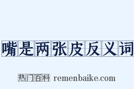 嘴是两张皮反义词是什么意思的图片